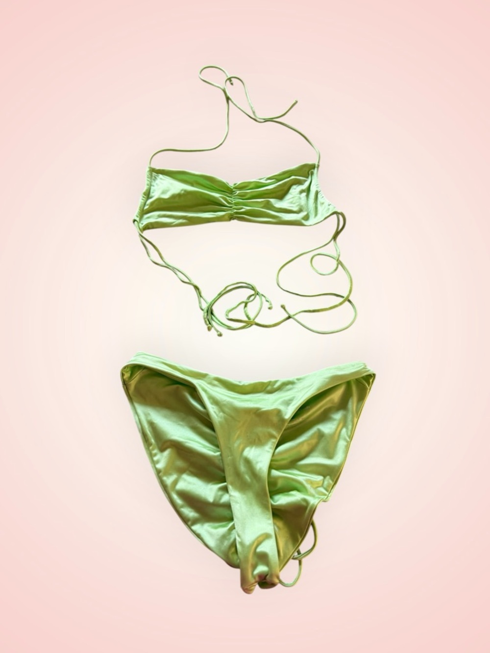 Light Green String Bikini Set, sz small